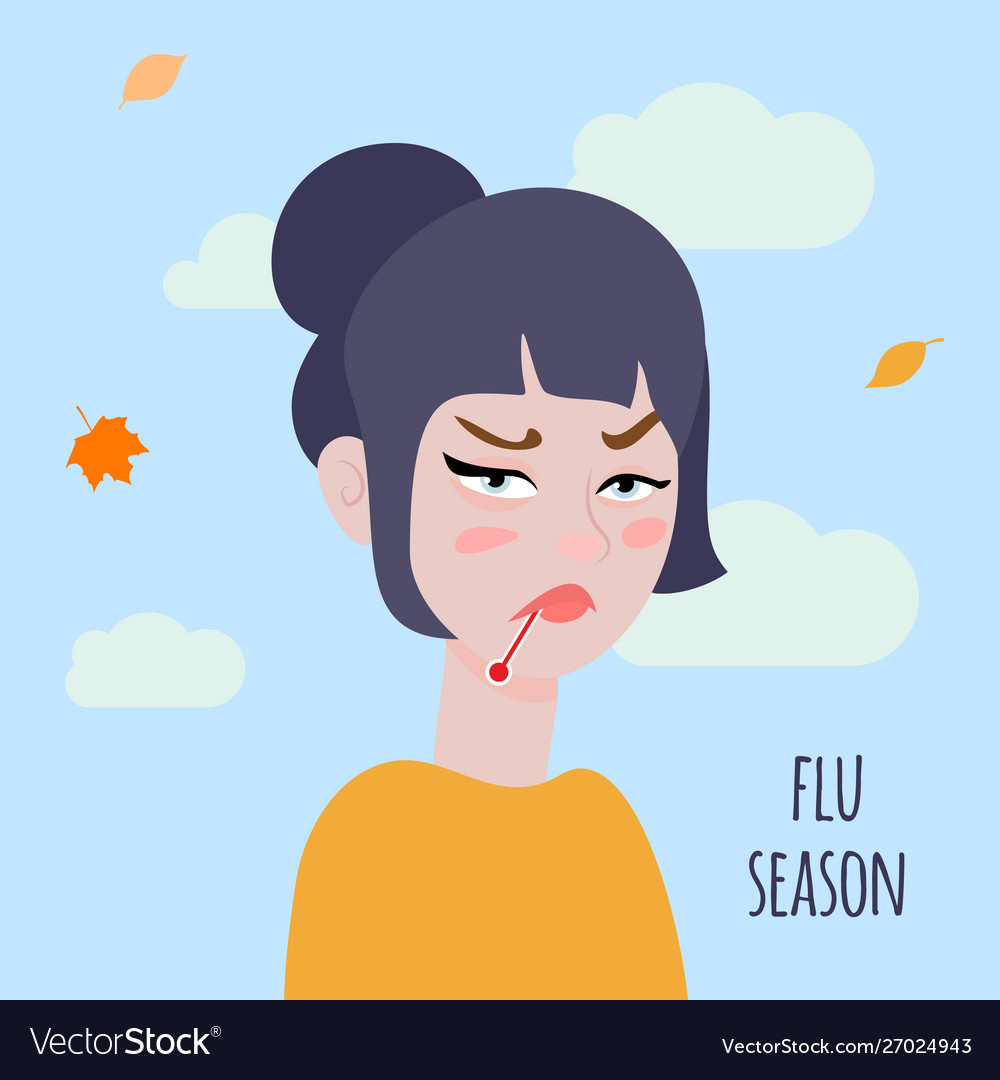 Flu and cold flat Royalty Free Vector Image - VectorStock