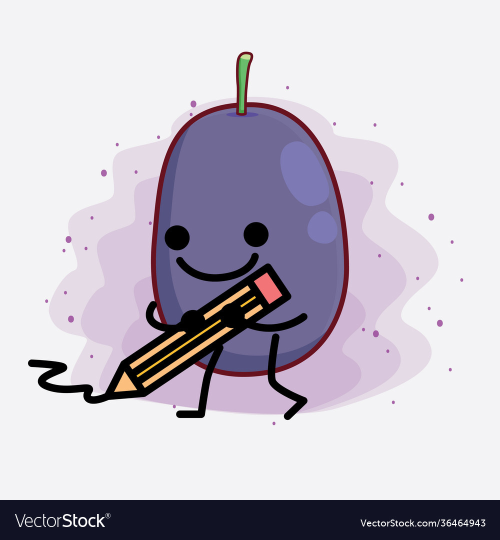 Java plum fruit cute character with simple face