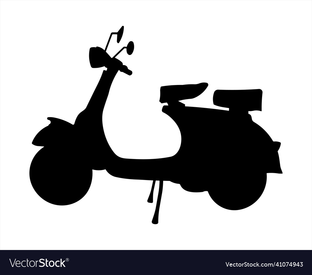 Old italian scooter Royalty Free Vector Image - VectorStock