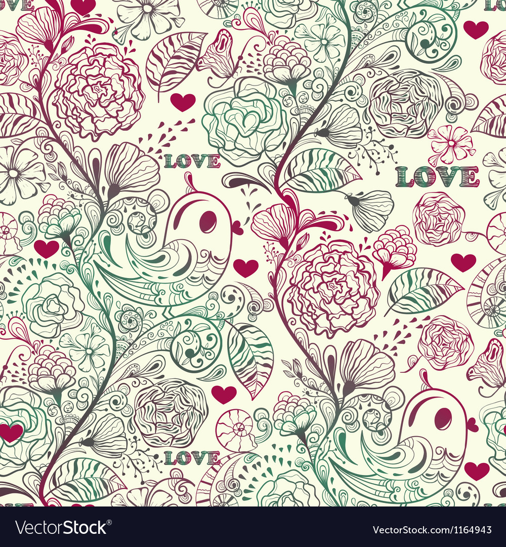 Seamless spring pattern