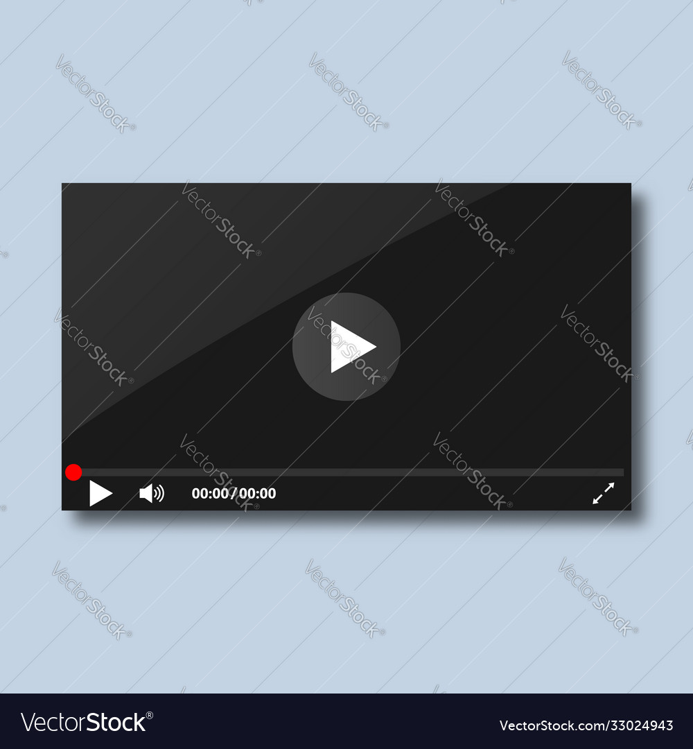 Template colorful video player pc social media