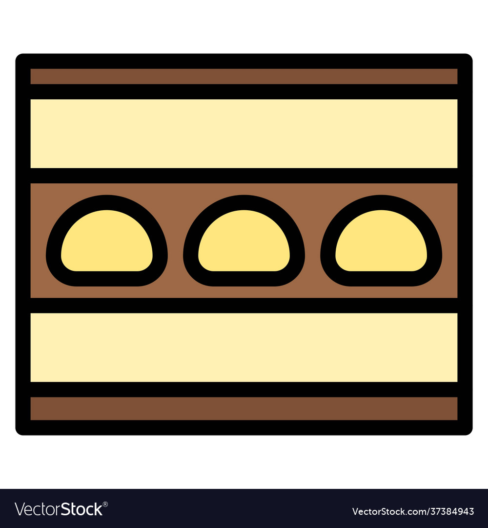 Tiramisu icon bakery and baking related Royalty Free Vector