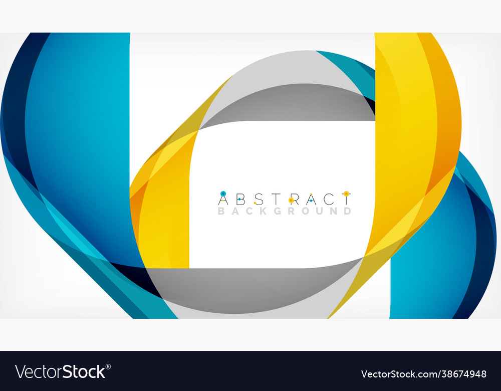 Abstract square shape with overlapping waves vector image Abstract square shape with overlapping waves