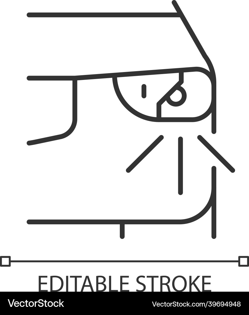 Broken headlight linear icon Royalty Free Vector Image