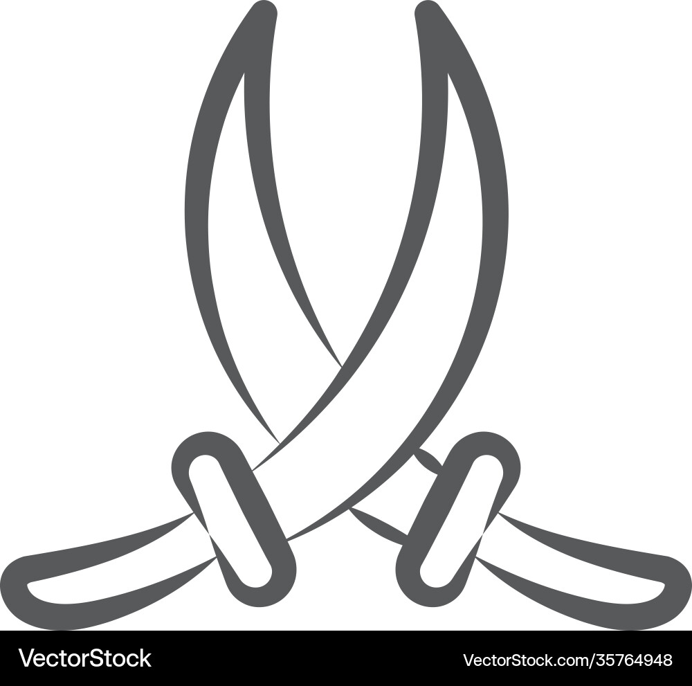 Crossed swords Royalty Free Vector Image - VectorStock