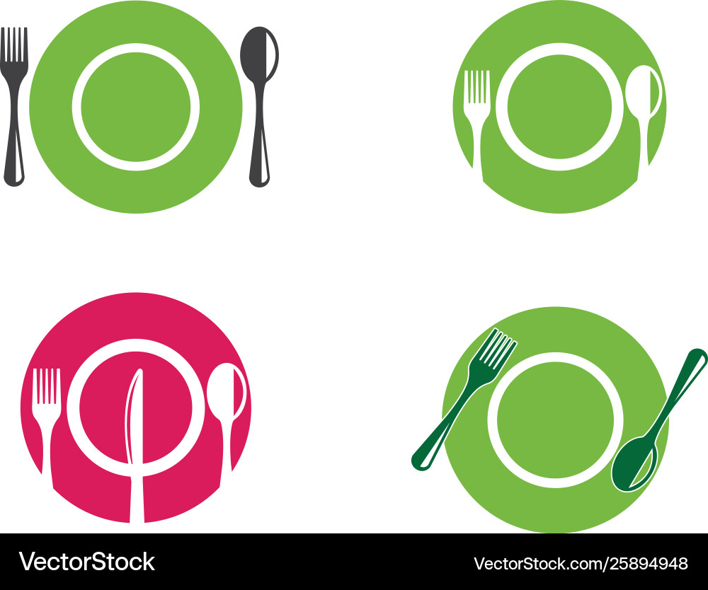 Fork and spoon logo Royalty Free Vector Image - VectorStock