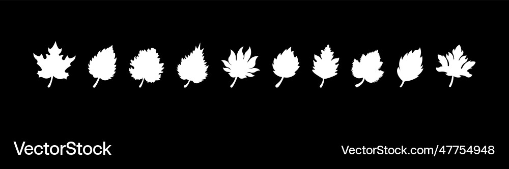 Leaf icons set Royalty Free Vector Image - VectorStock