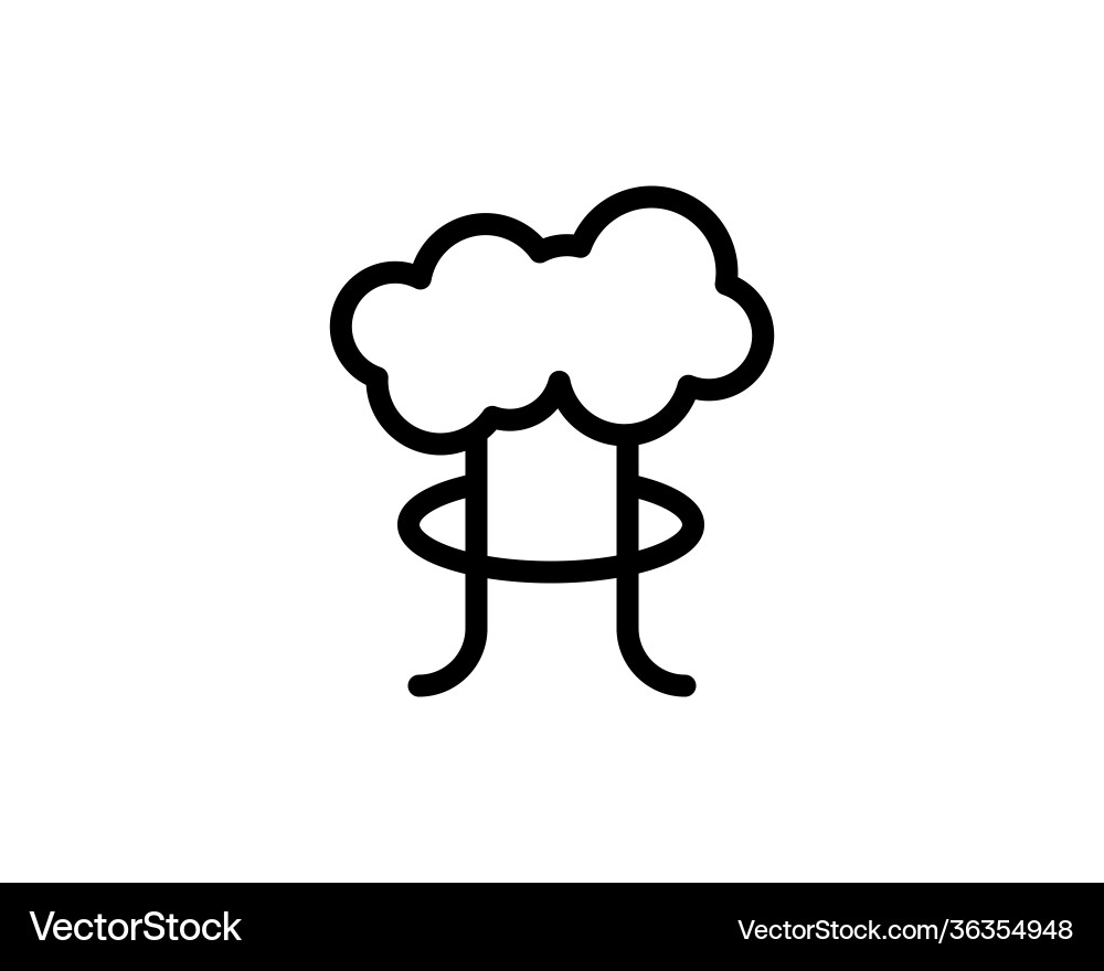 Mushroom cloud nuclear blast explosion smoke Vector Image