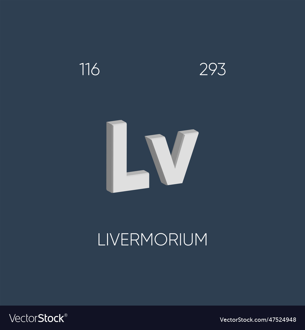 One of the periodic table elements with name Vector Image