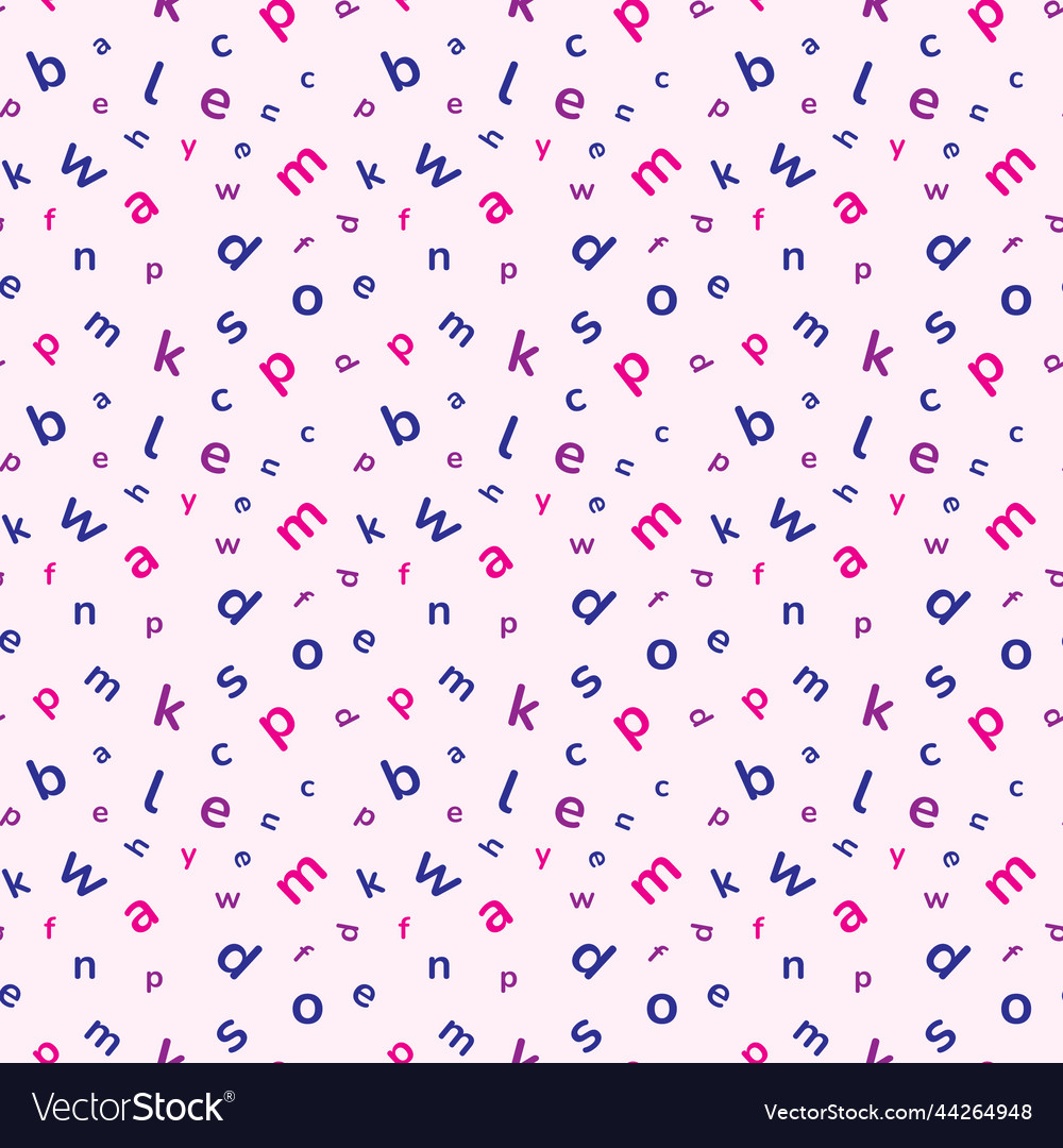 Seamless letters pattern
