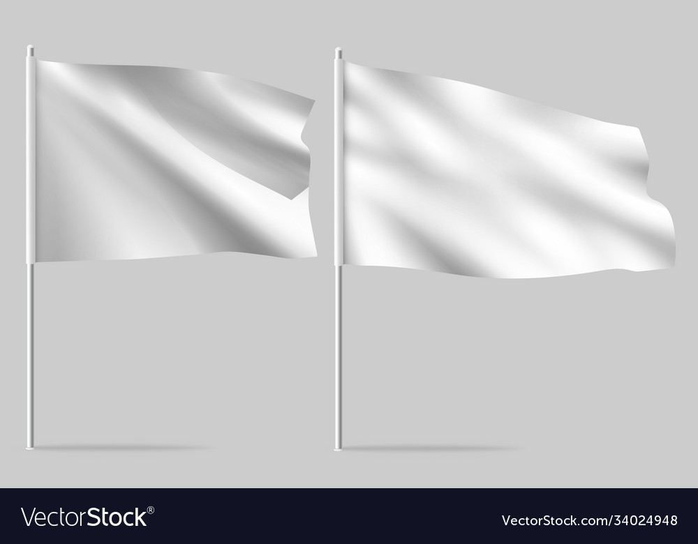 White clean horizontal waving template flag