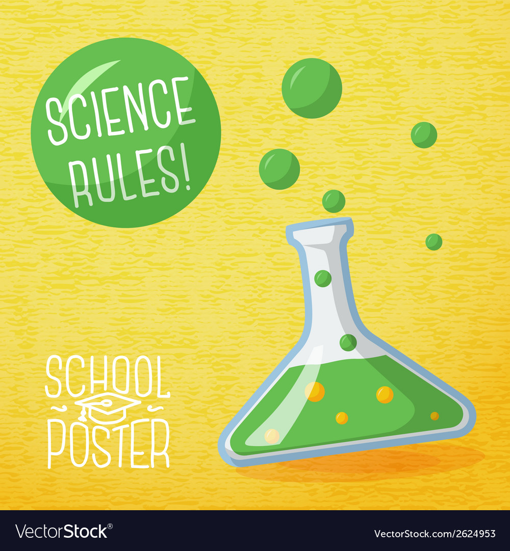 Cute school poster - globe with speech bubble Vector Image