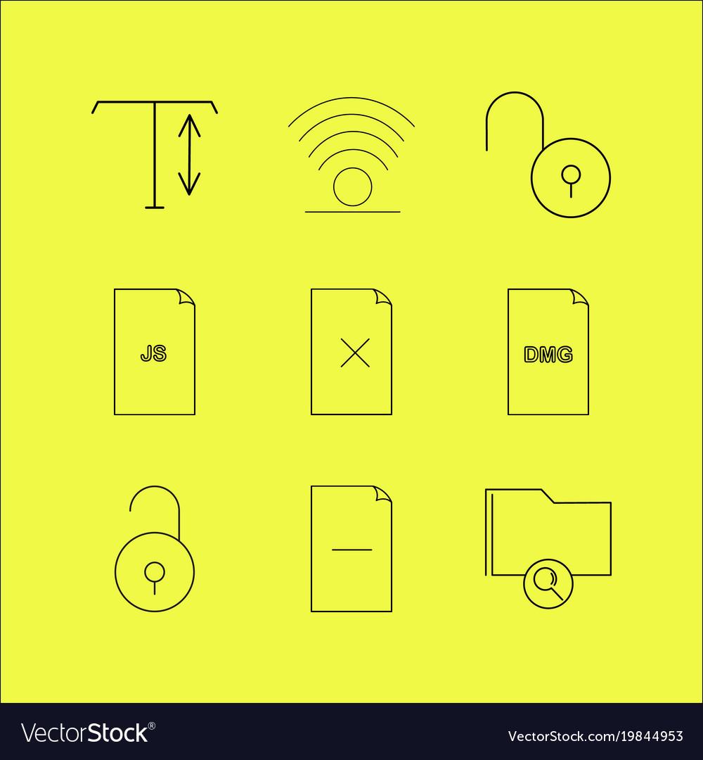 Dateien und Ordner lineare Icon setzen einfache Umriss