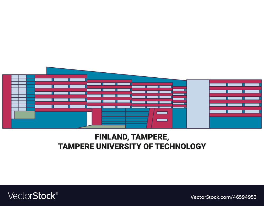 Finland tampere university of technology Vector Image