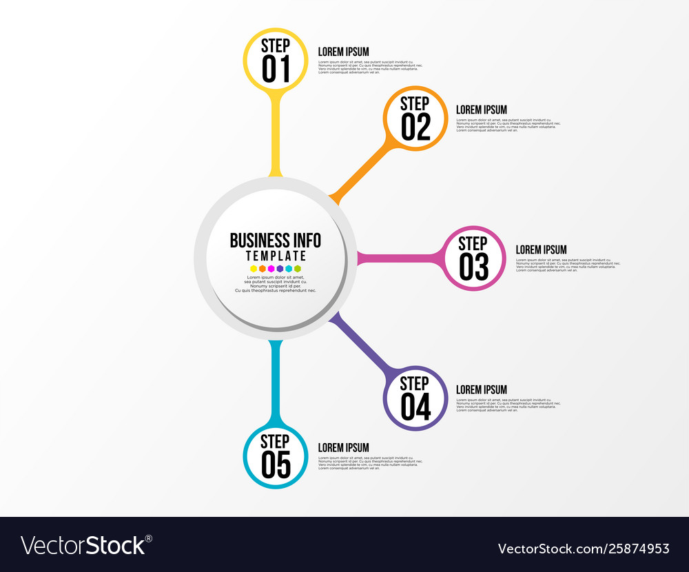 Infographic design template with options steps vector image Infographic design template with options steps