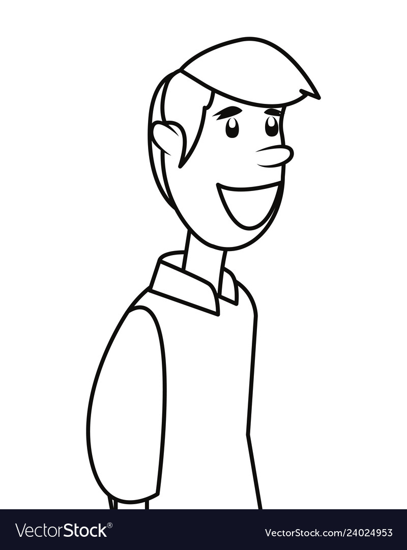 Man character cartoon portrait