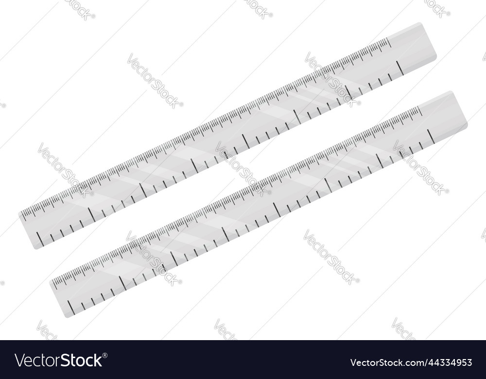 Measure rulers on a white background