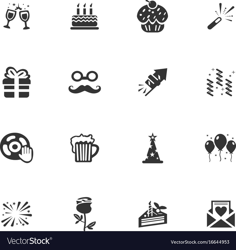 Party time icons set