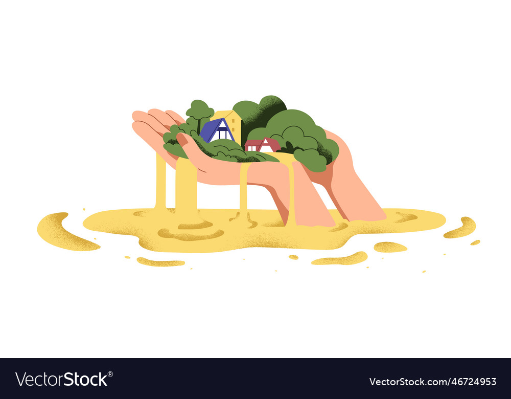 Time passing running and life changing vector image Time passing running and life changing