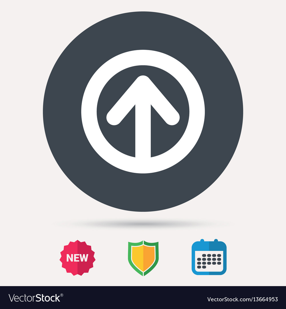 Upload icon load internet data sign Royalty Free Vector