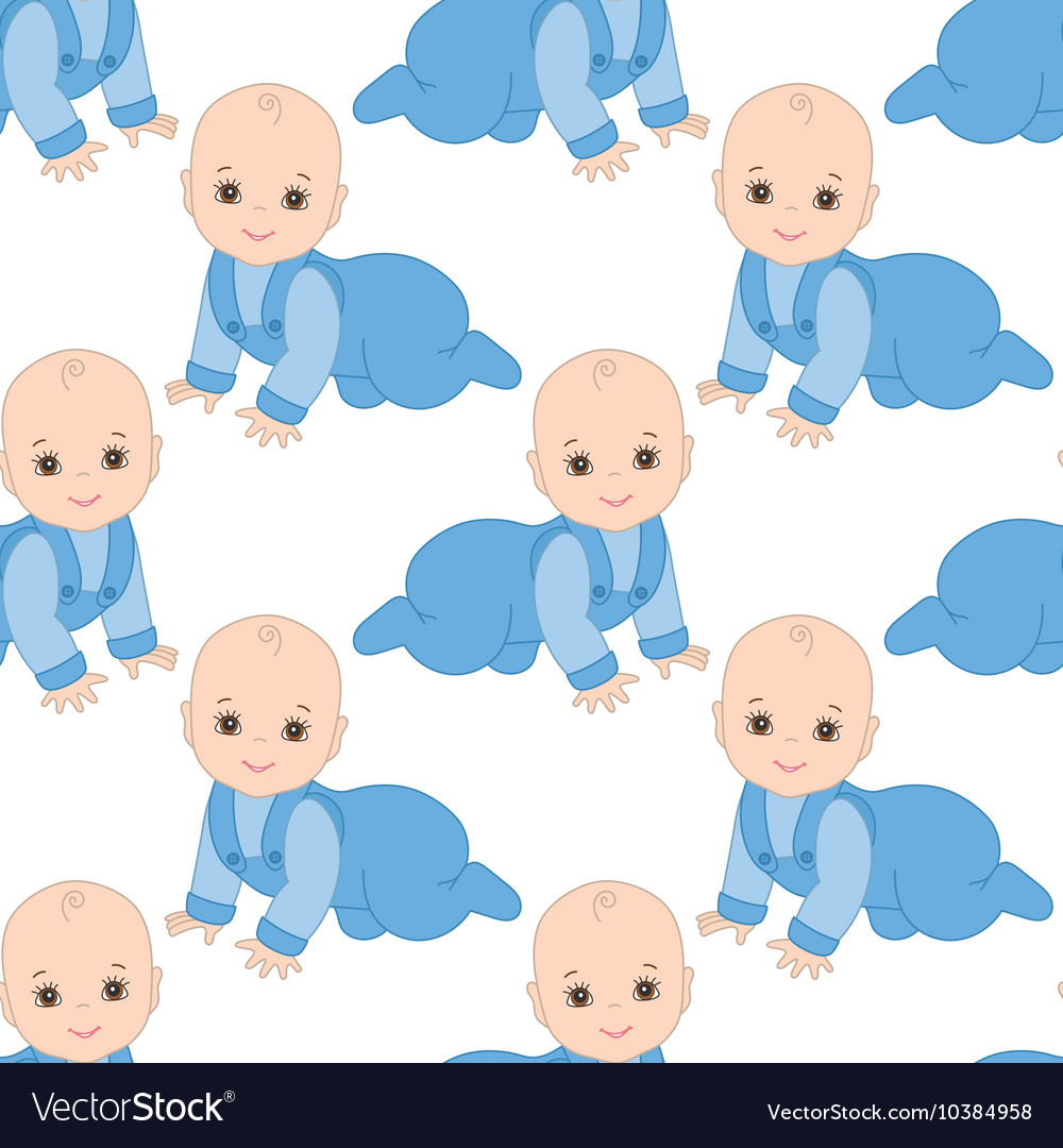Baby Boy Seamless Pattern Royalty Free Vector Image