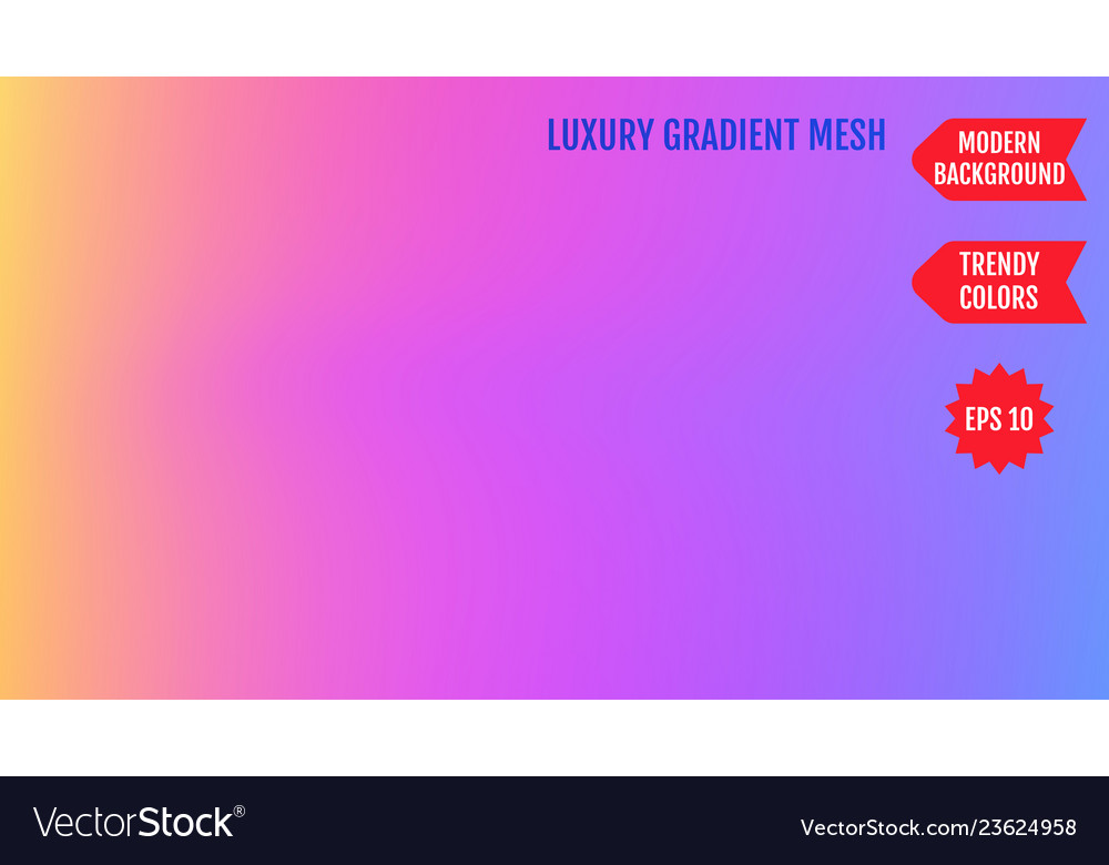 Bright neon mesh gradient background smooth vector image Bright neon mesh gradient background smooth