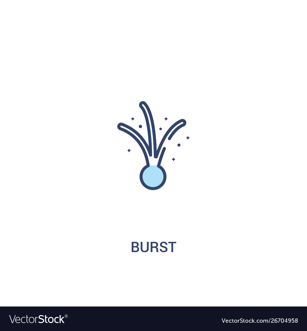 Burst concept 2 colored icon simple line element vector image Burst concept 2 colored icon simple line element