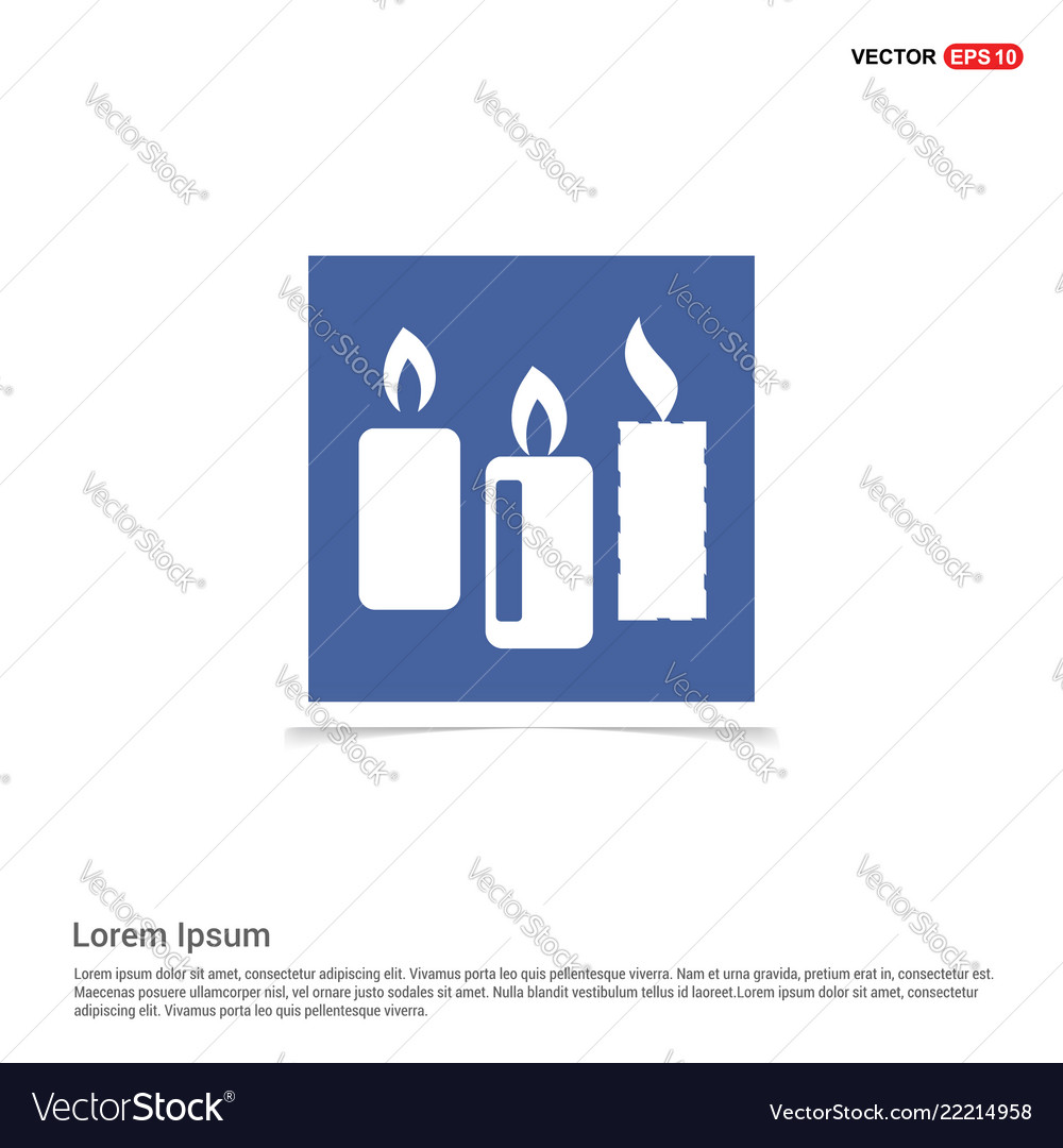 Candle icon - blue photo frame