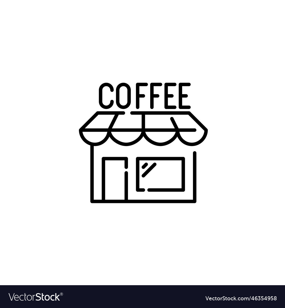 Coffee shop icon pixel perfect editable stroke