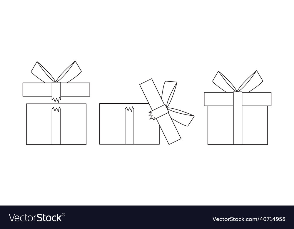 Coloring book various gifts graphic Royalty Free Vector