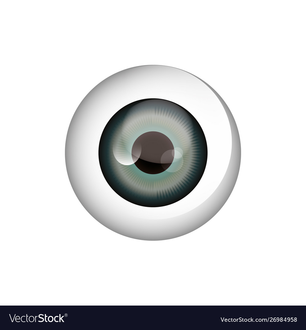 Eyeball vision on white background Royalty Free Vector Image