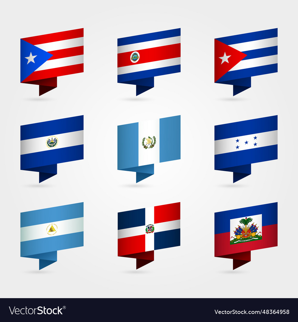 Gradiente Latam-Flags auf weißem Hintergrund isoliert