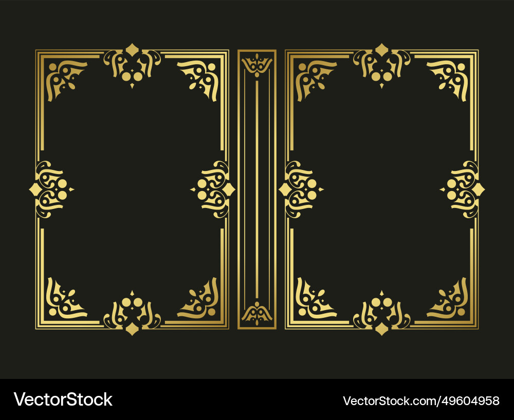 Luxury ornamental book cover design Royalty Free Vector