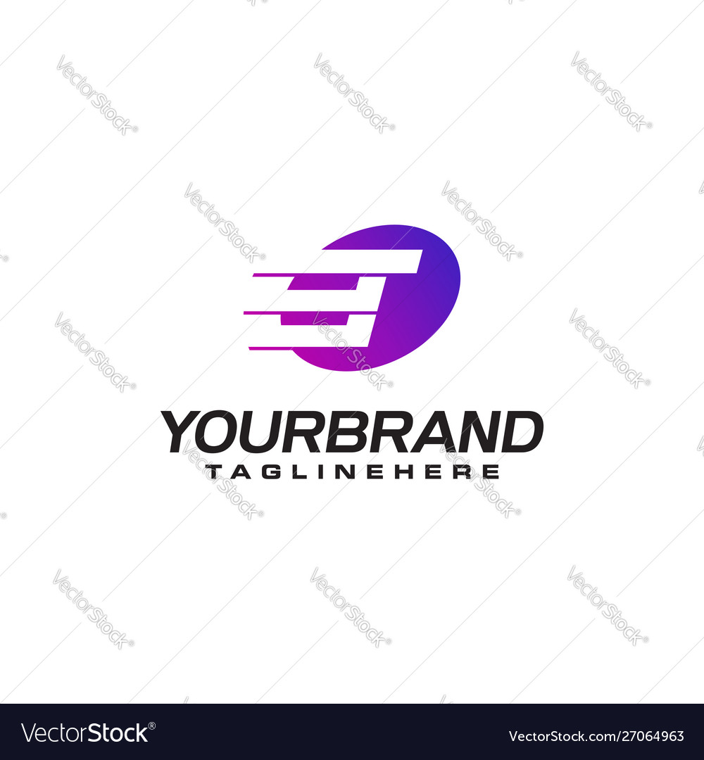 Speed Font Fast Number Letter Logo Stock Vector - Illustration of