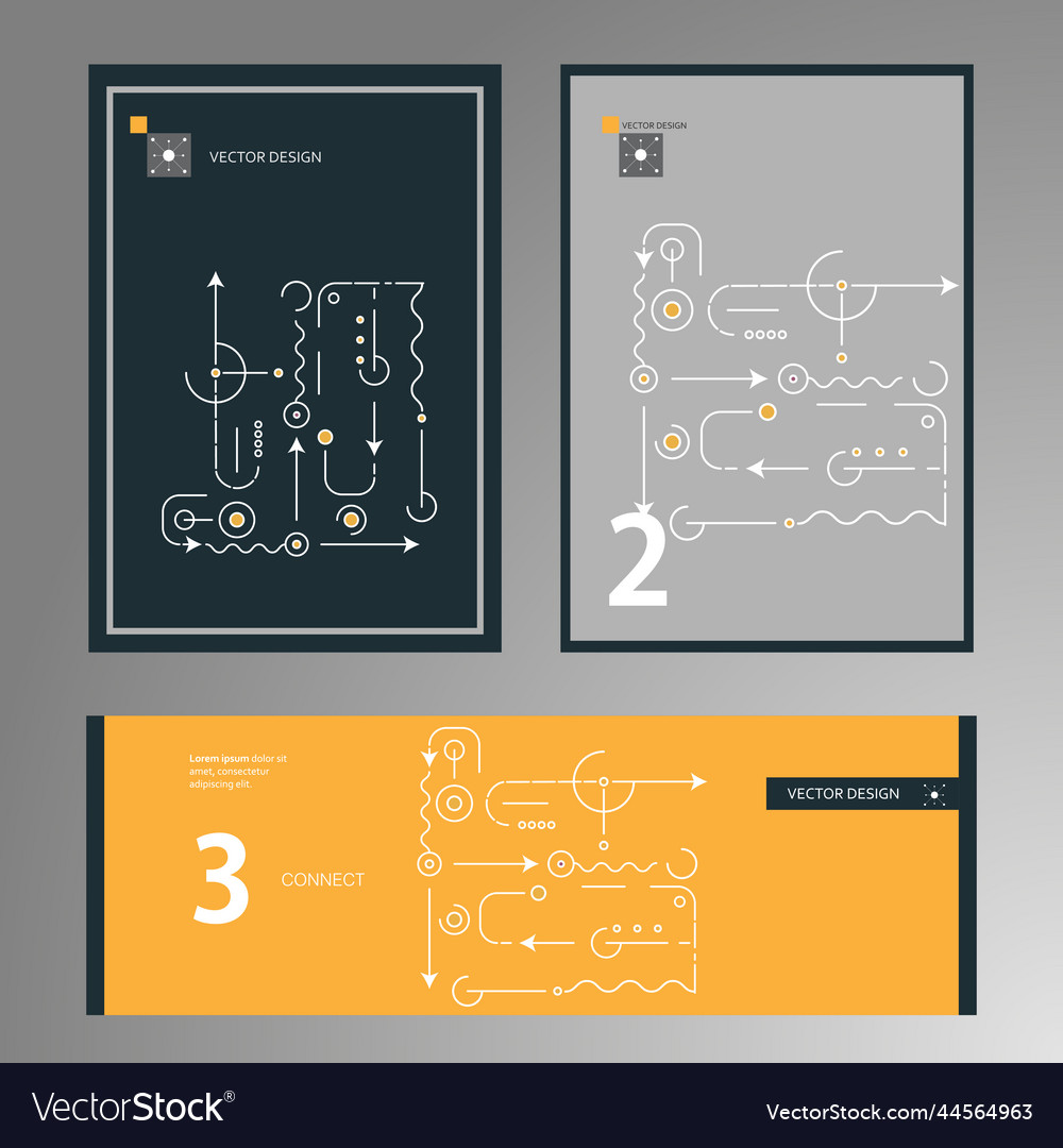 Abstract technology circuit board connect lines vector image Abstract technology circuit board connect lines