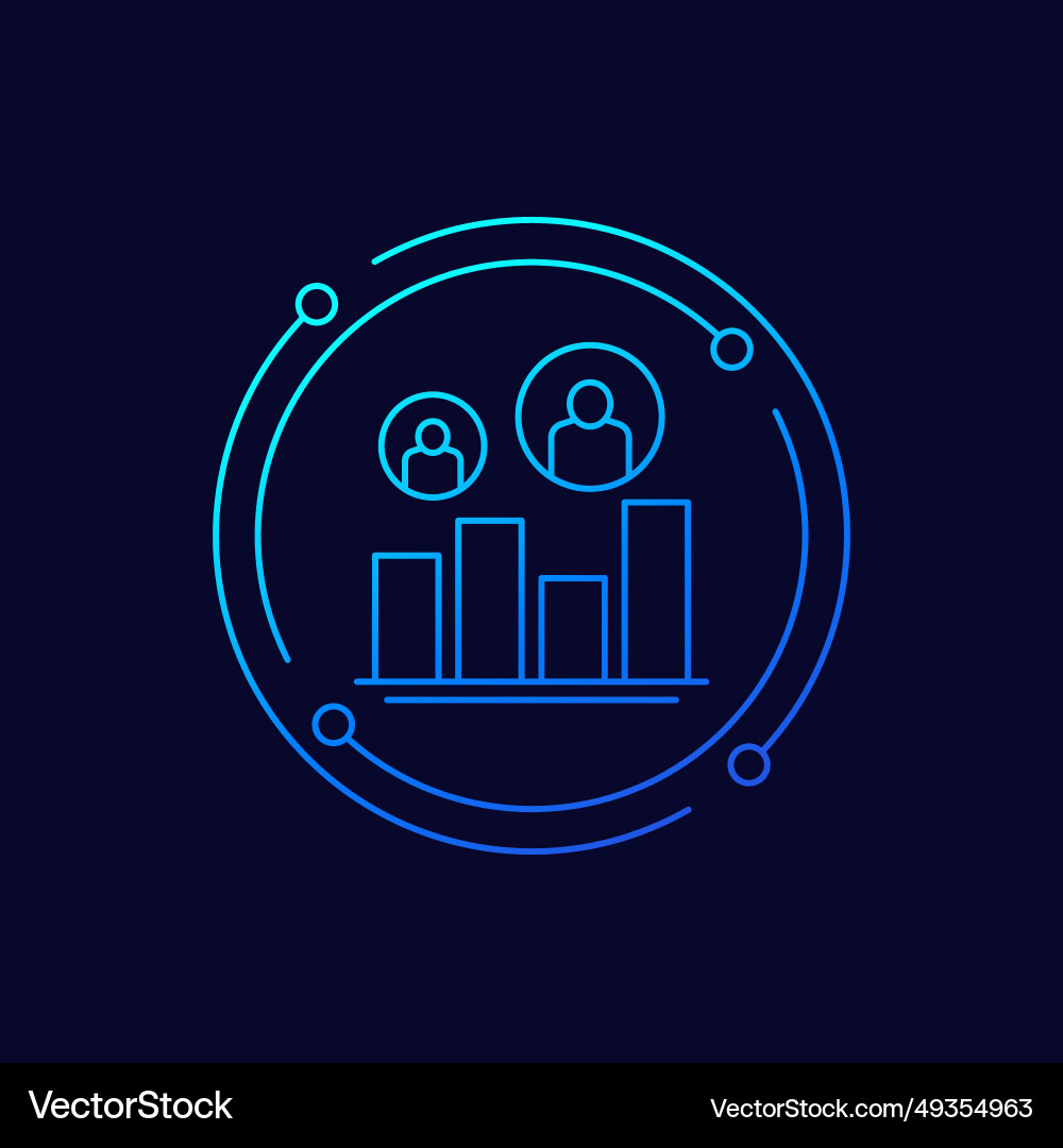 Customer segmentation icon linear design Vector Image
