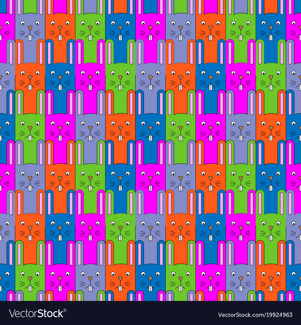 Cute bunny pattern seamless background