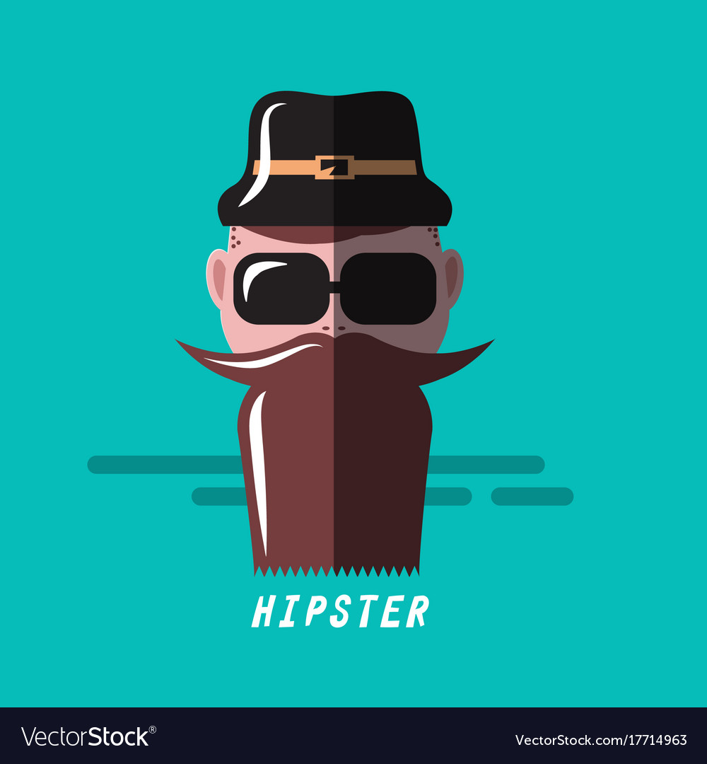 Hipster cartoon flat design retro