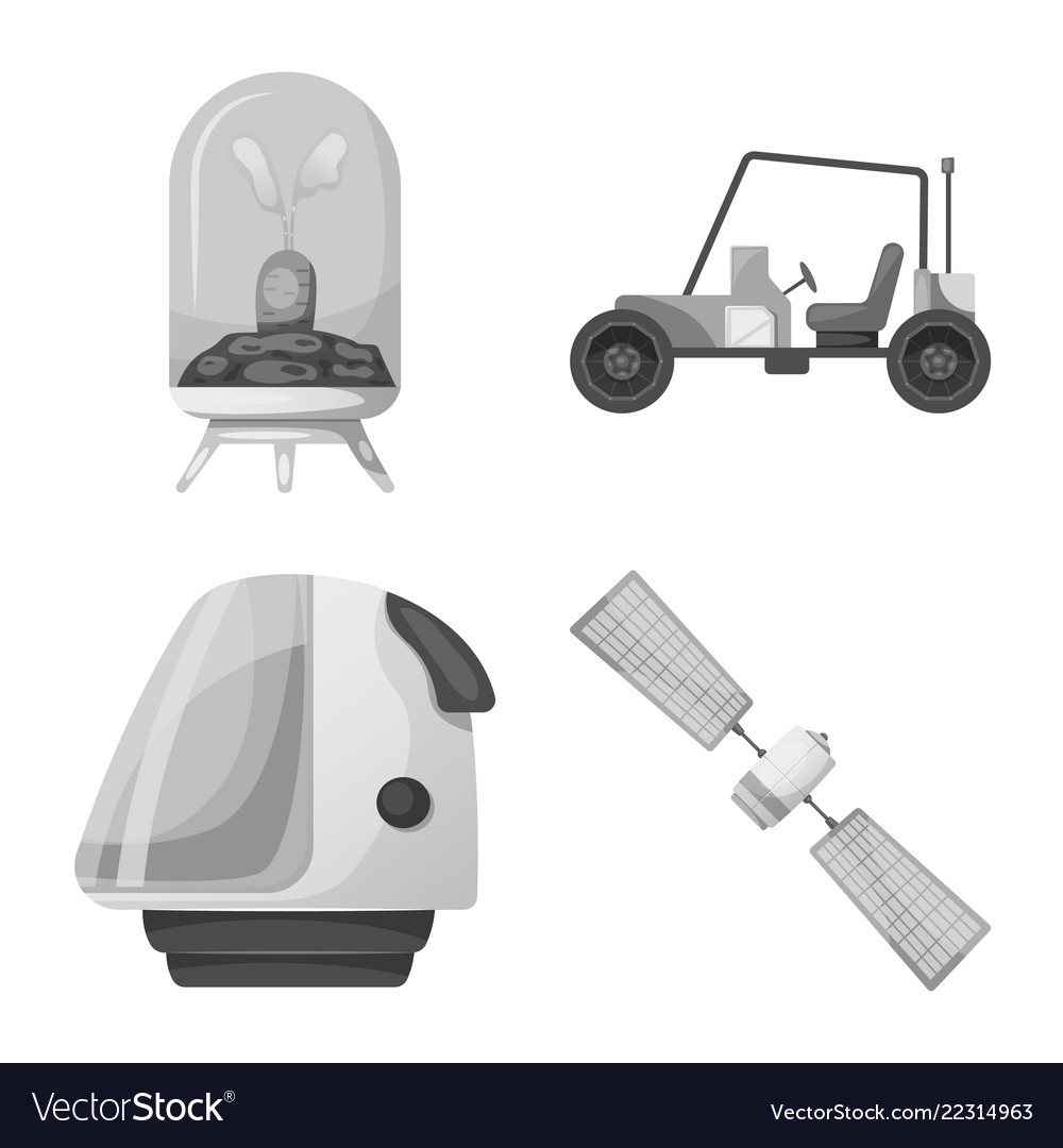 Isolated object of mars and space icon collection