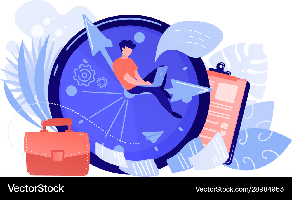 Time management concept Royalty Free Vector Image
