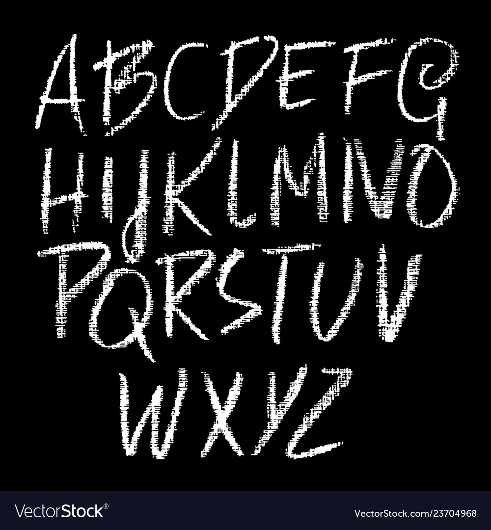 Chalk textured font grunge script on chalkboard
