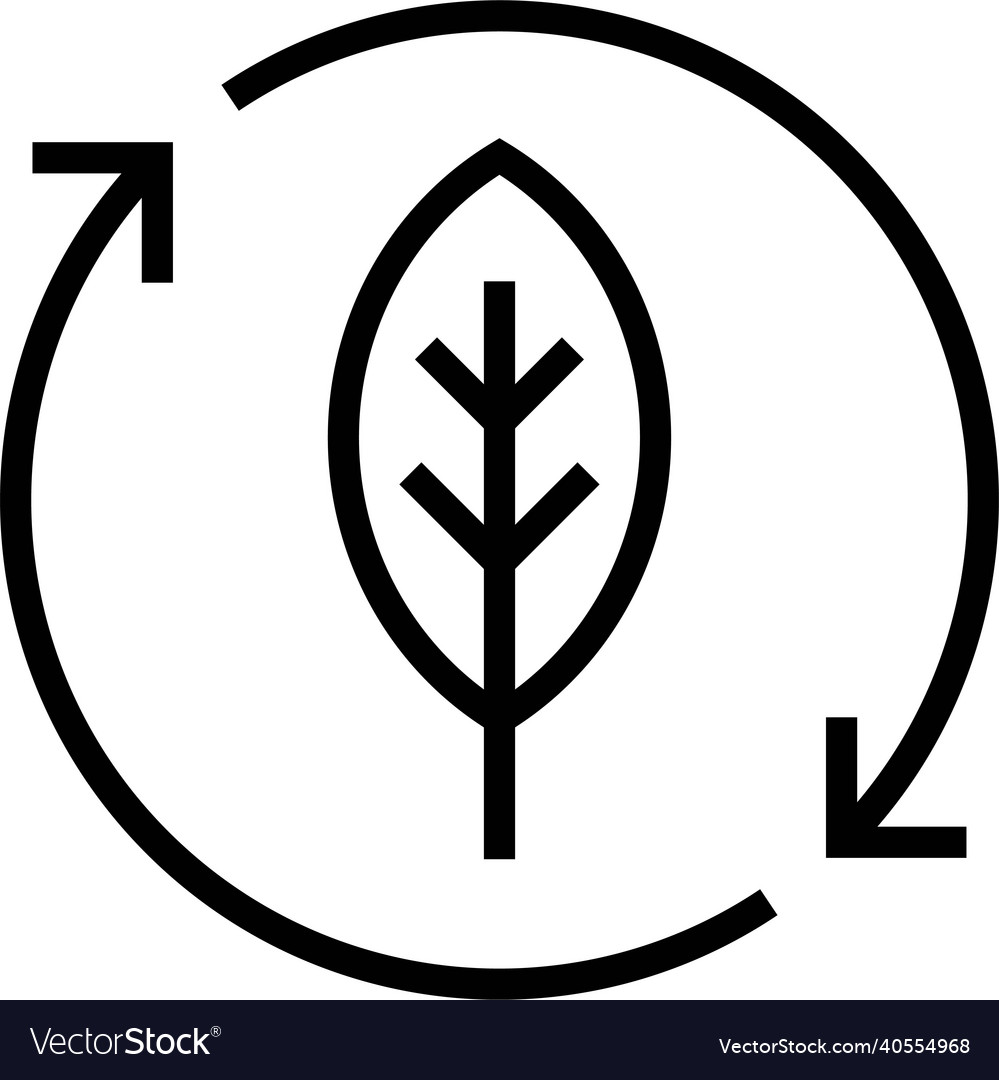 Compostable Label Line Icon