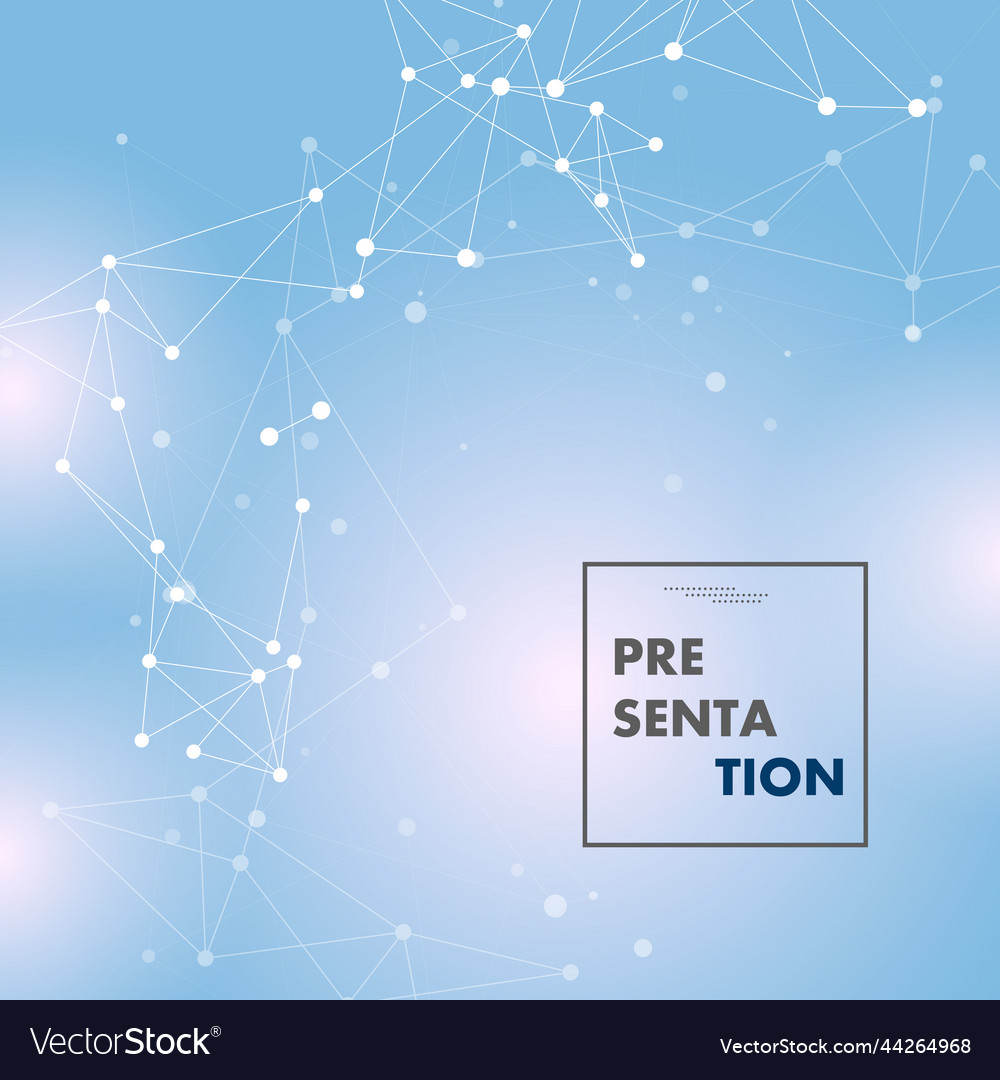 Connect lines and dots banner template vector image Connect lines and dots banner template