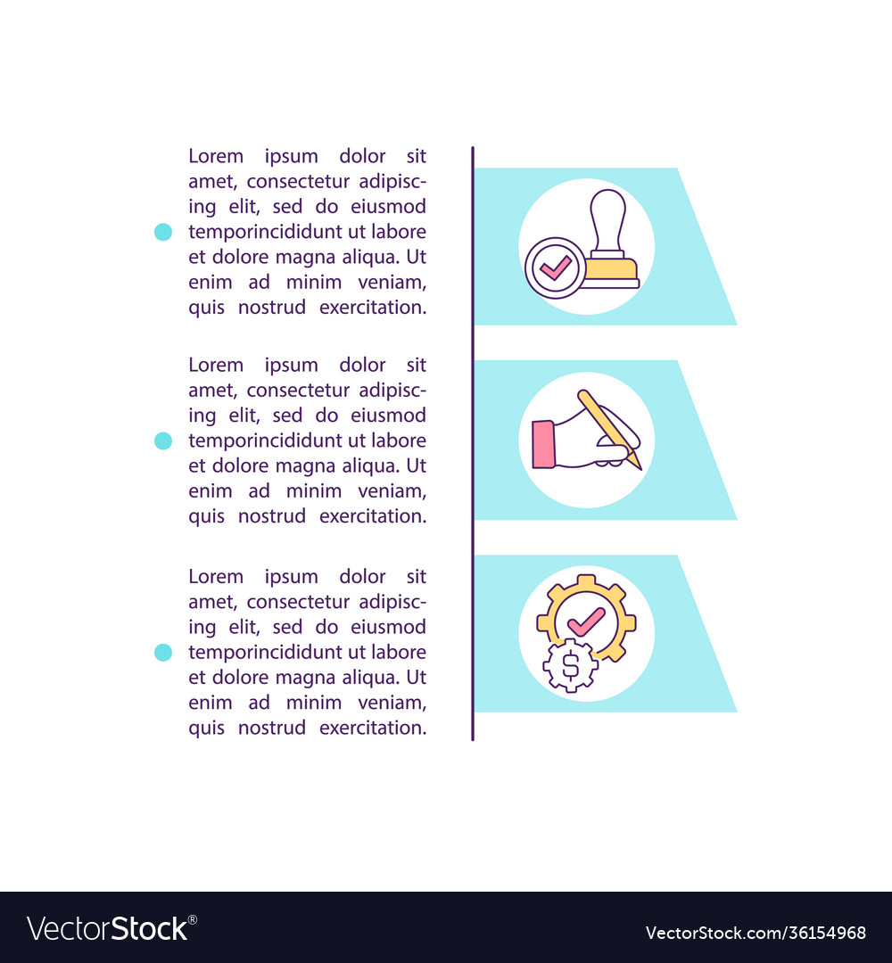 Contract approval and execution concept icon