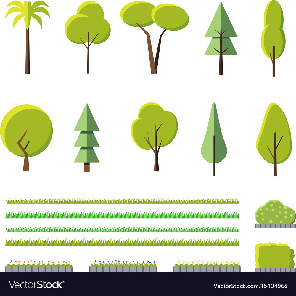 Flat trees set