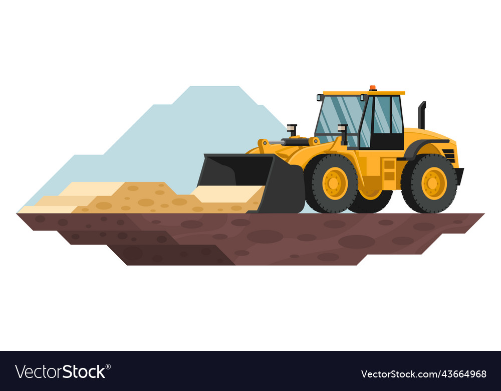 Front loader in construction and mining work