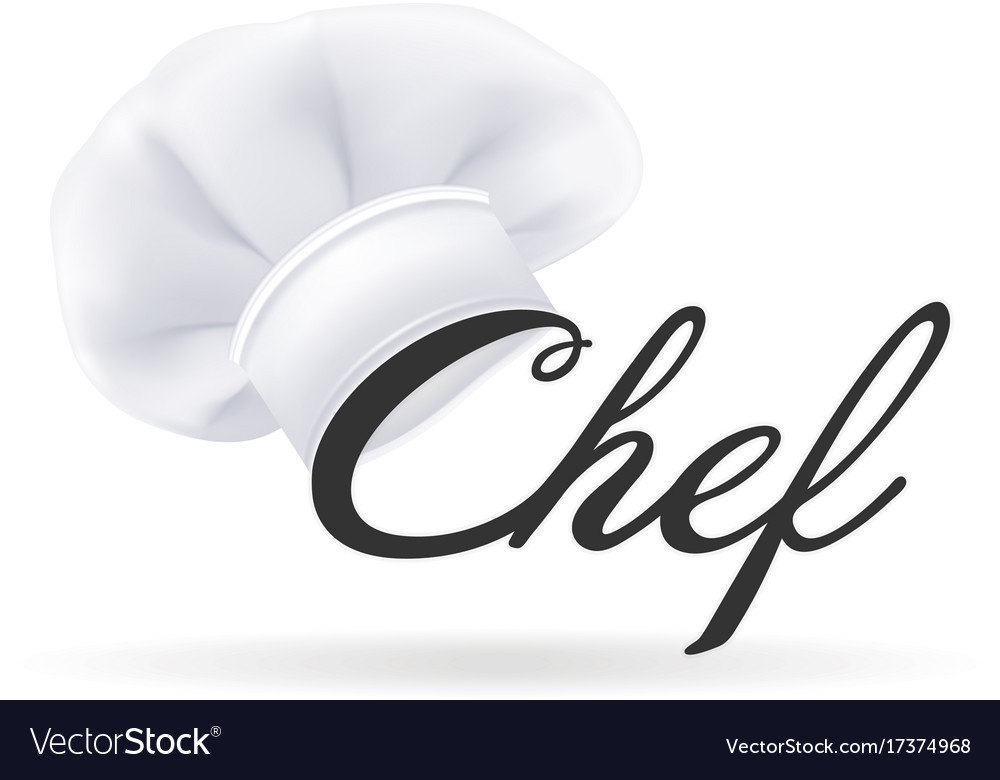 Photorealistic modern white chef hat cooks Vector Image