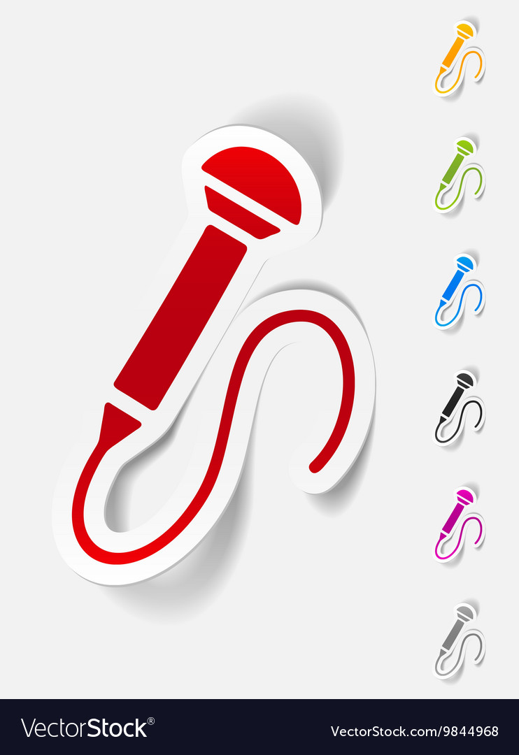 Realistic design element microphone