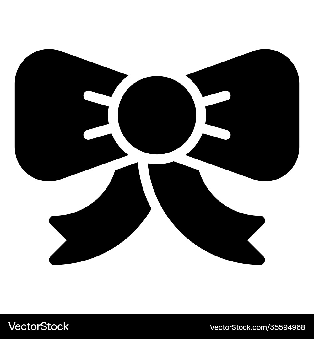 Ribbon icon birthday party related Royalty Free Vector Image