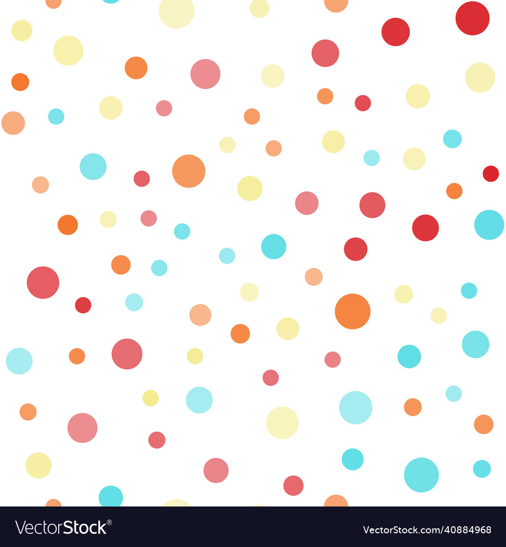 Seamless pattern with random colorful dots vector image Seamless pattern with random colorful dots